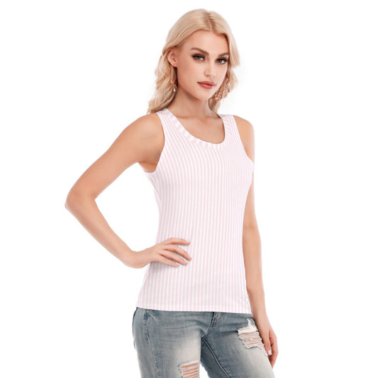 Rose Stripe Women's Skinny Sport Tank Top