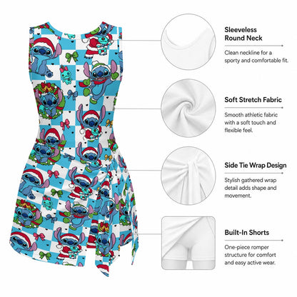 Stitchmas Girls Sports Romper
