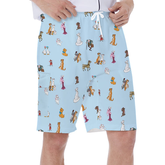 Cats Men's Beach Shorts With Side Pocket