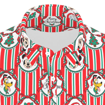 Classic Christmas Frames Men's Stretch Collar Polo Shirt