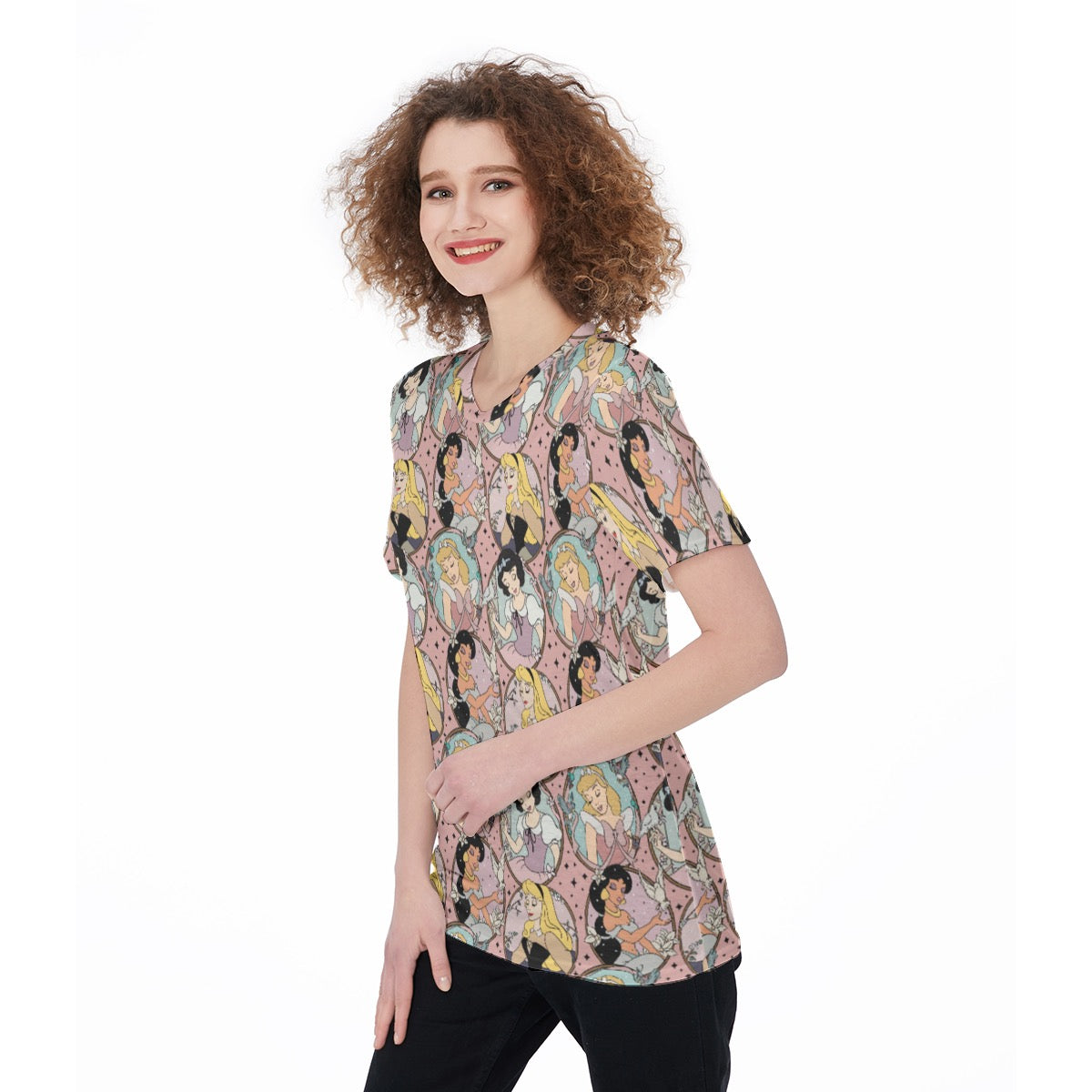 Whimsical Princess Women's Round Neck T-Shirt