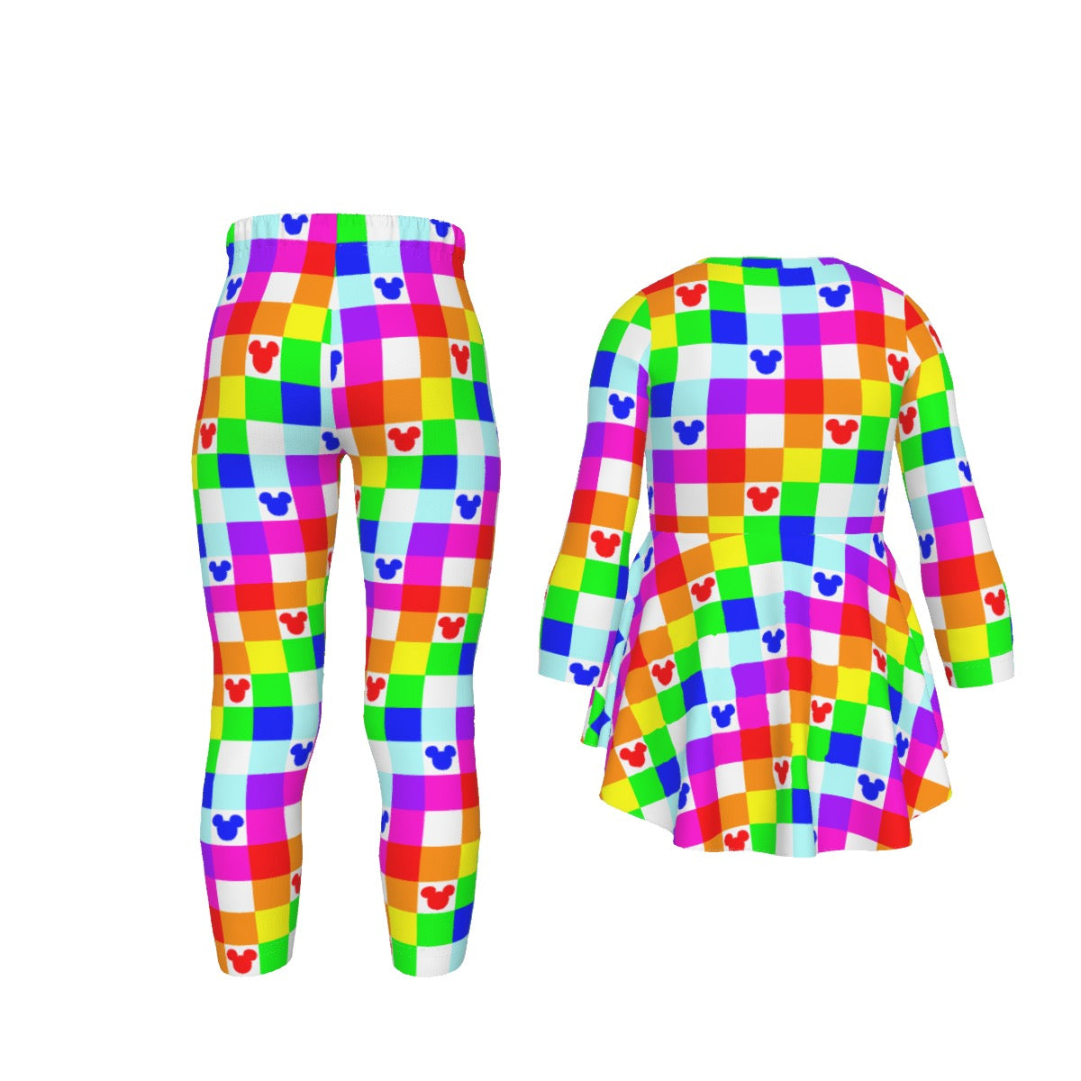 Neon MM Girls Peplum Top and Pants Set