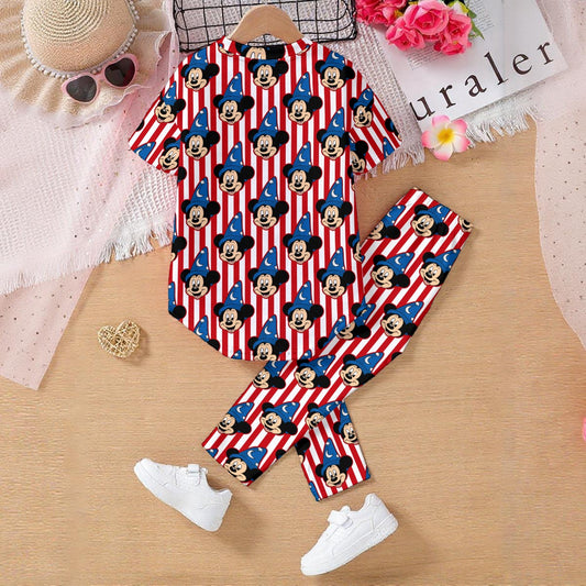 Striped Sorcerer Kids' Casual Top and Pants Set