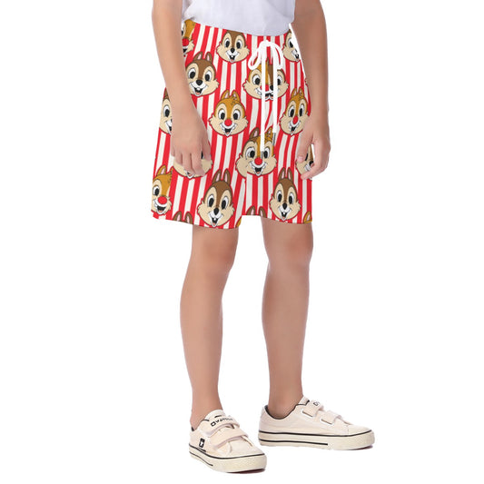 Striped Chipmunks Kid's Beach Shorts