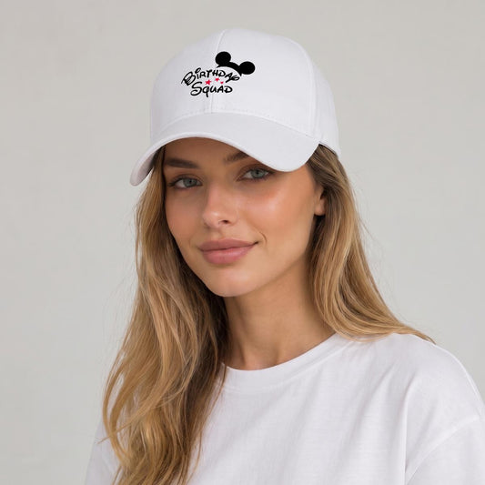 Birthday Squad Curved Brim Baseball Cap