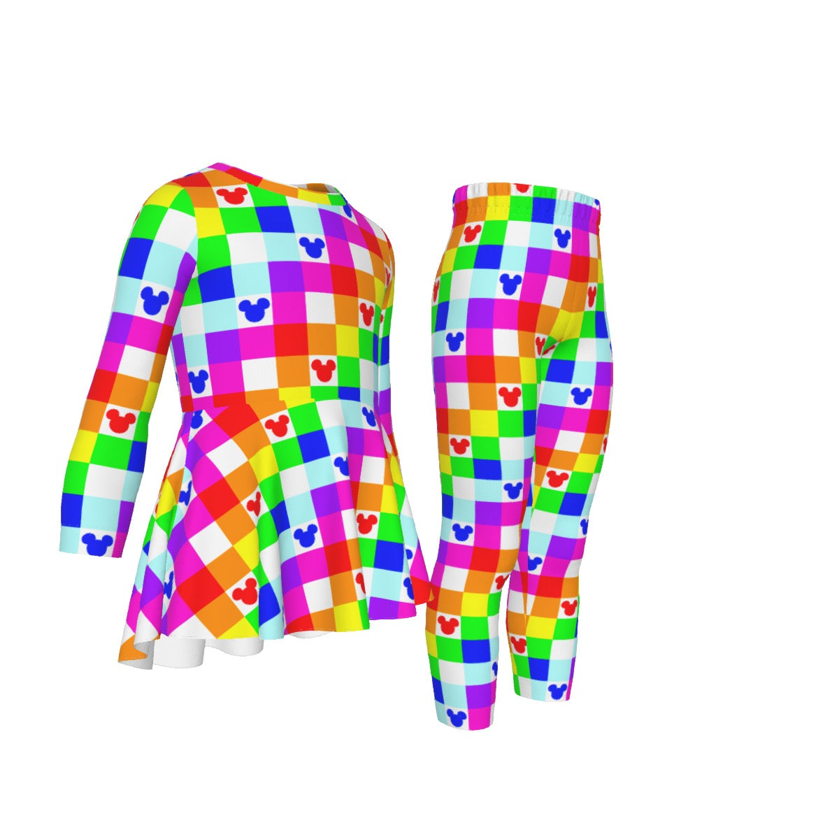 Neon MM Girls Peplum Top and Pants Set