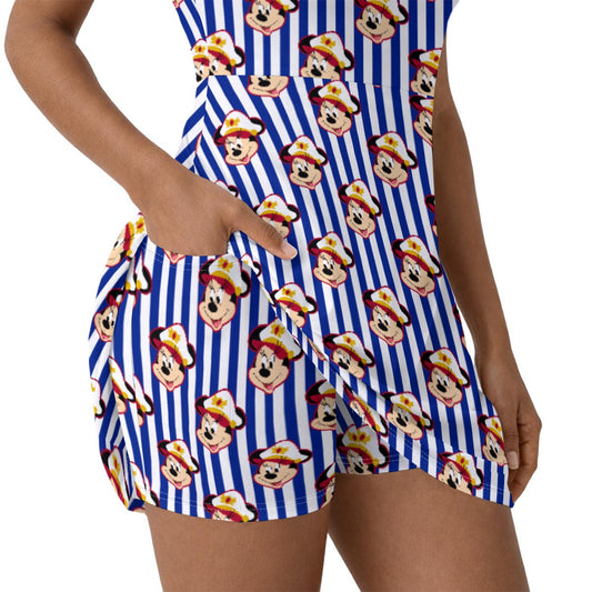 Sailor Minnie Women’s Athletic Dress With Built‑In Shorts