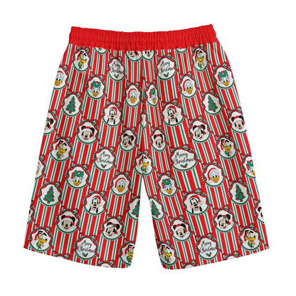 Classic Christmas Frames Mens Straight Casual Short