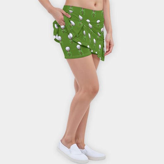 Bow Golf Tee Women's  Active Skort With Inner Shorts
