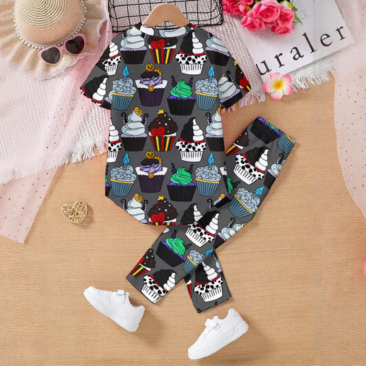 Villain Cupcakes Kids' Casual Top and Pants Set