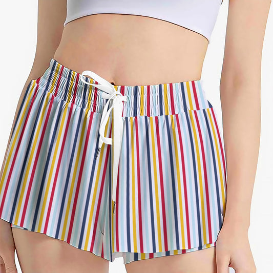 DCL Stripe Women's Sport Skorts With Pocket