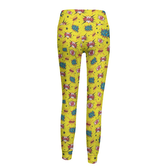 Yellow Superhero Women's Yoga Pants