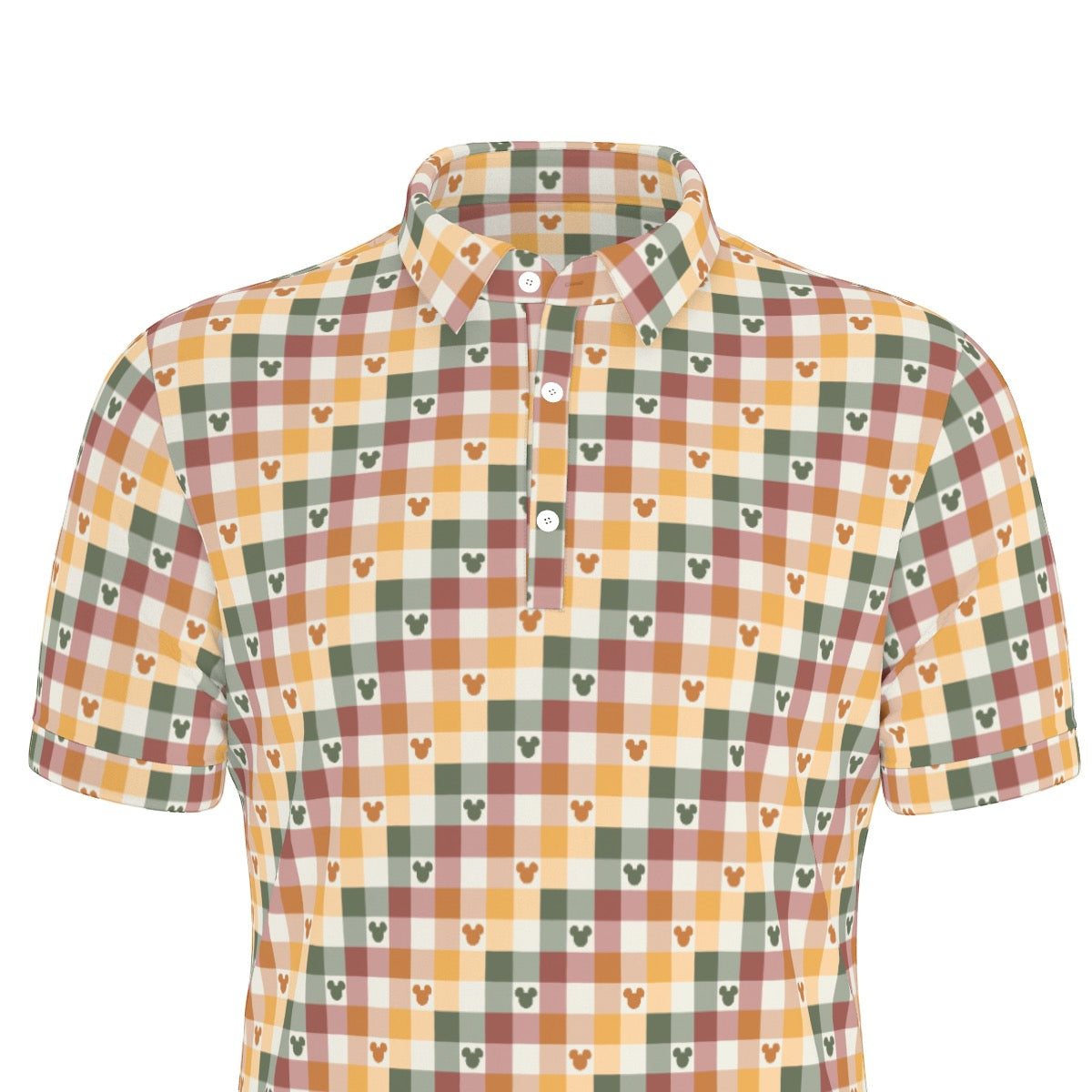 Fall MM Check Men's Stretch Collar Polo Shirt