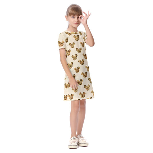 Leopard MM Kid's Short Sleeve Dress