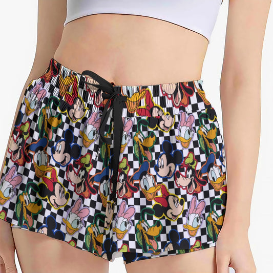 Checkered Friends Women's Sport Skorts With Pocket