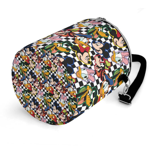 Checkered Friends Insulated Cylinder Cooler Bag