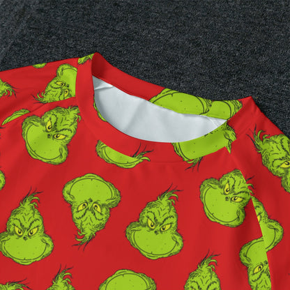Mean One [red] Men's Raglan Sleeve Pajama Set