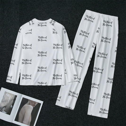 Mother of the Groom Striped Women's Raglan Sleeve Pajamas