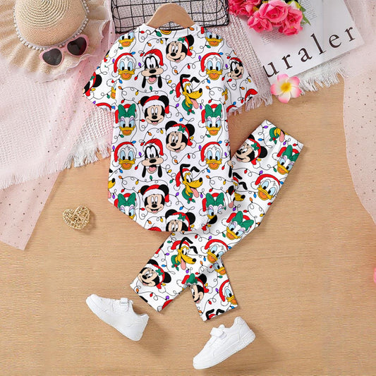 Festive Friends with Lights Kids' Casual Top and Pants Set