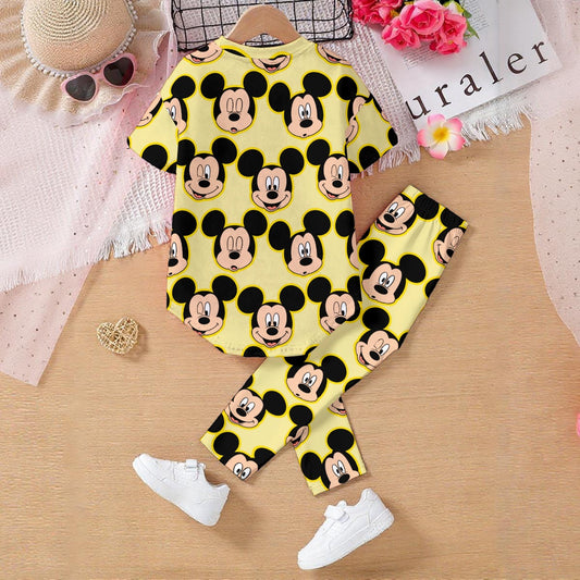 Yellow MM Kids' Casual Top and Pants Set