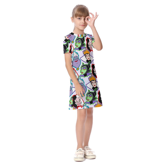 Evil Villains Kid's Short Sleeve Dress
