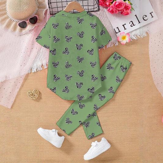 Green Zebra MM Kids' Casual Top and Pants Set