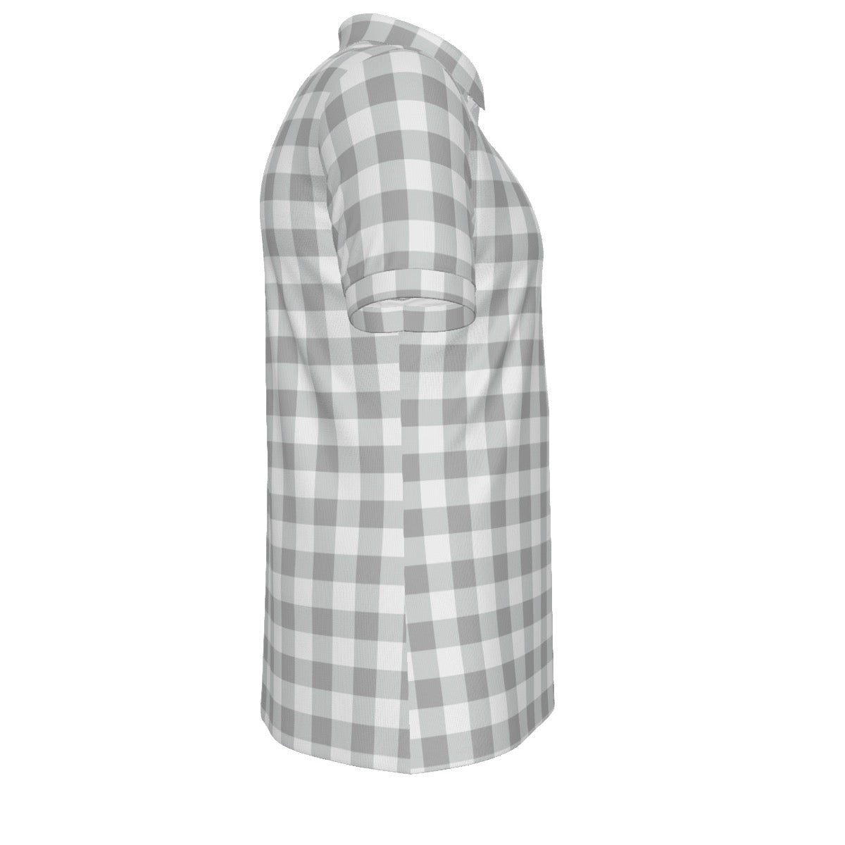 Bulldog Gingham Men's Stretch Collar Polo Shirt