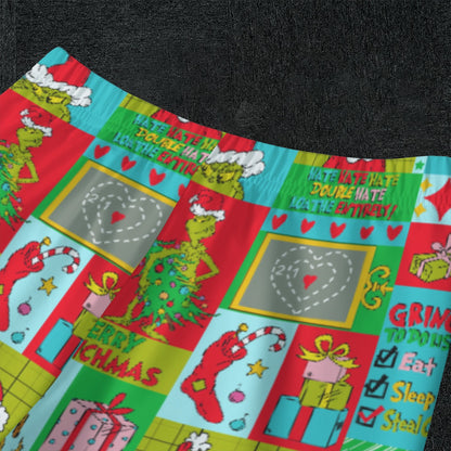 Mean One Patchwork Kid's Raglan Sleeve Pajama Set