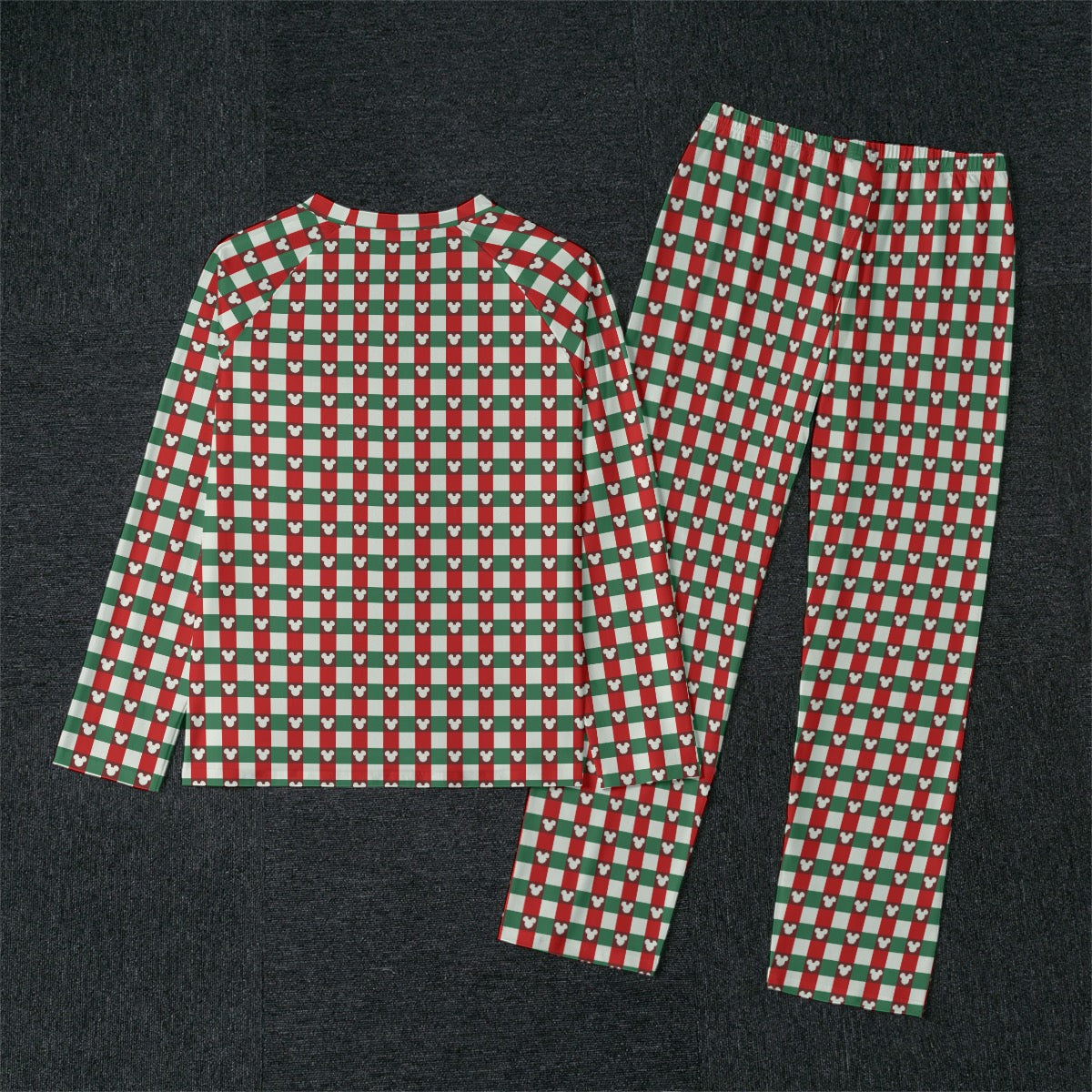 MM Christmas Plaid Men's Raglan Sleeve Pajama Set