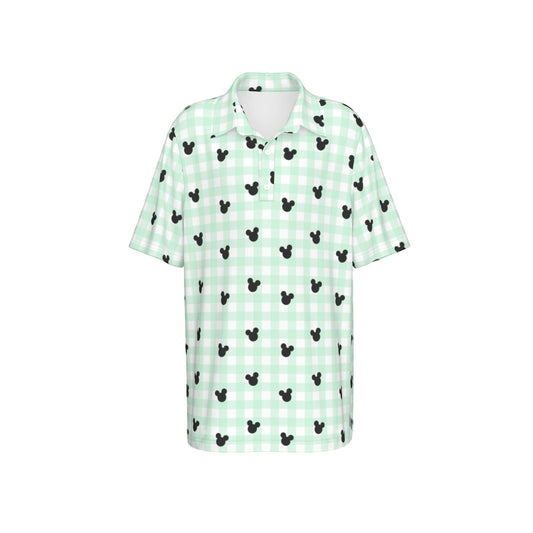 Green Gingham Boys Polo Collar Jersey |210GSM