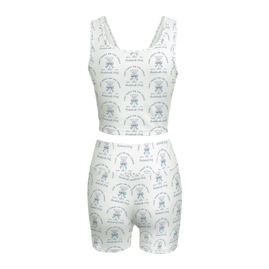 Last Toast on the Coast Print Women's Yoga Set