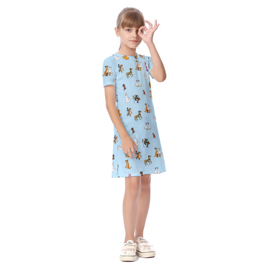 Cats Kid's Short Sleeve Dress