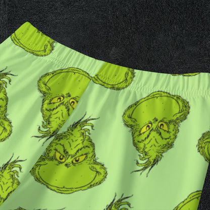 Mean One [green] Kid's Raglan Sleeve Pajama Set