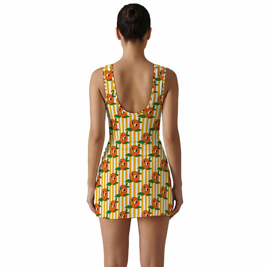 Striped Birdie Women's Sleeveless Bodysuit Dress