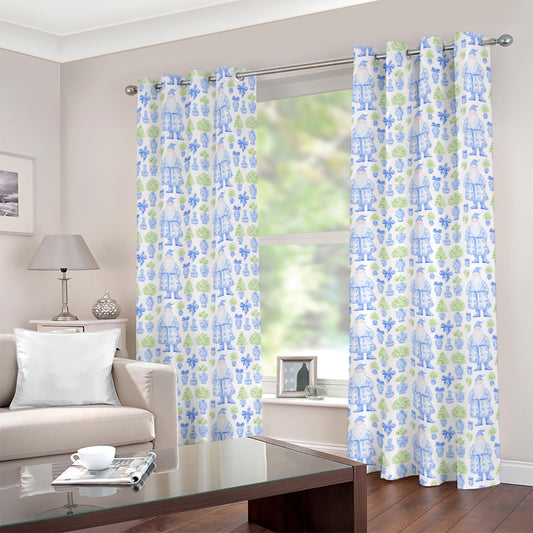 Grandmillenial Santa Grommet Curtains (Small Size)