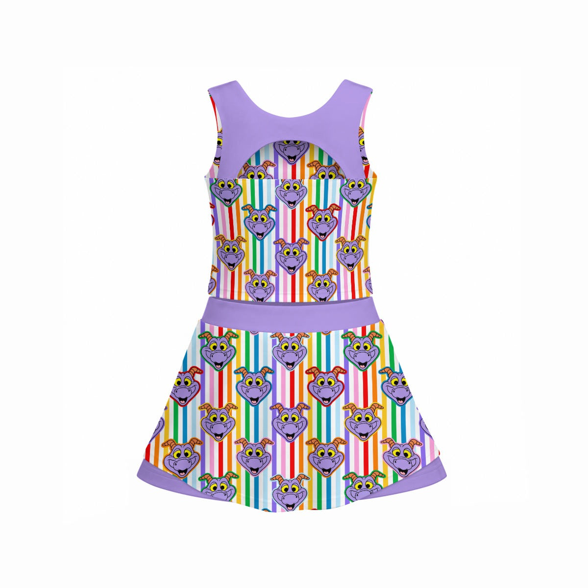 Striped Figgy Girls Sports Tank & Skort Set