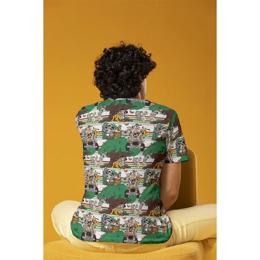 Striped Safari Men's Crew Neck T-Shirt