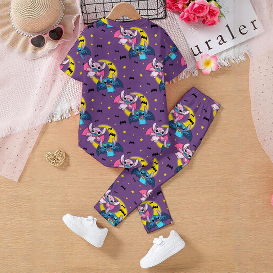 Batty Alien [purple] Kids' Casual Top and Pants Set