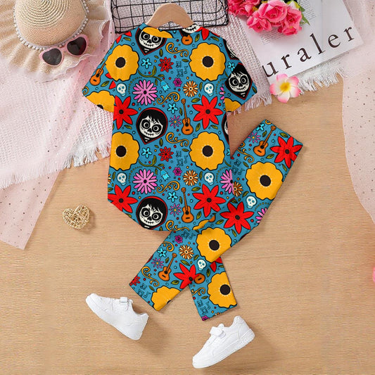 Floral Coco Kids' Casual Top and Pants Set