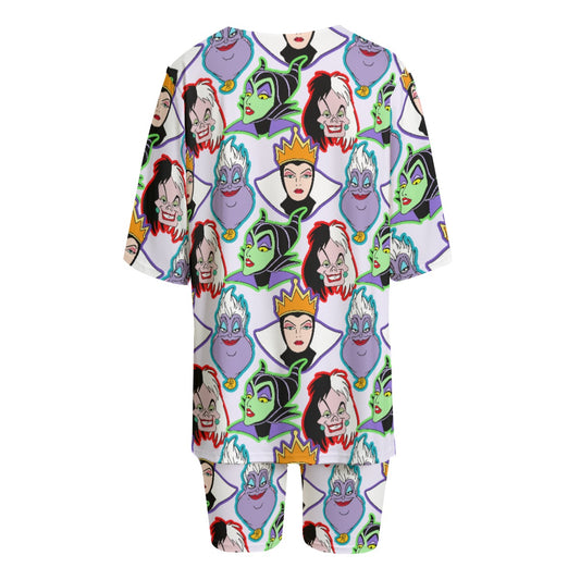 Evil Villains Women's T-shirt Set With Short Sleeve