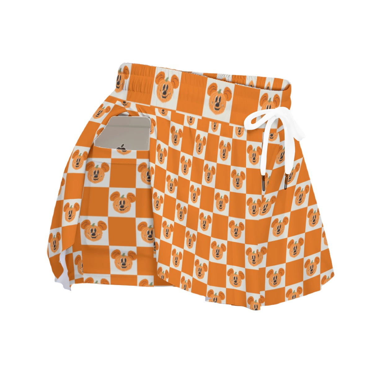 Preppy Pumpkin Women's Sport Skorts With Pocket