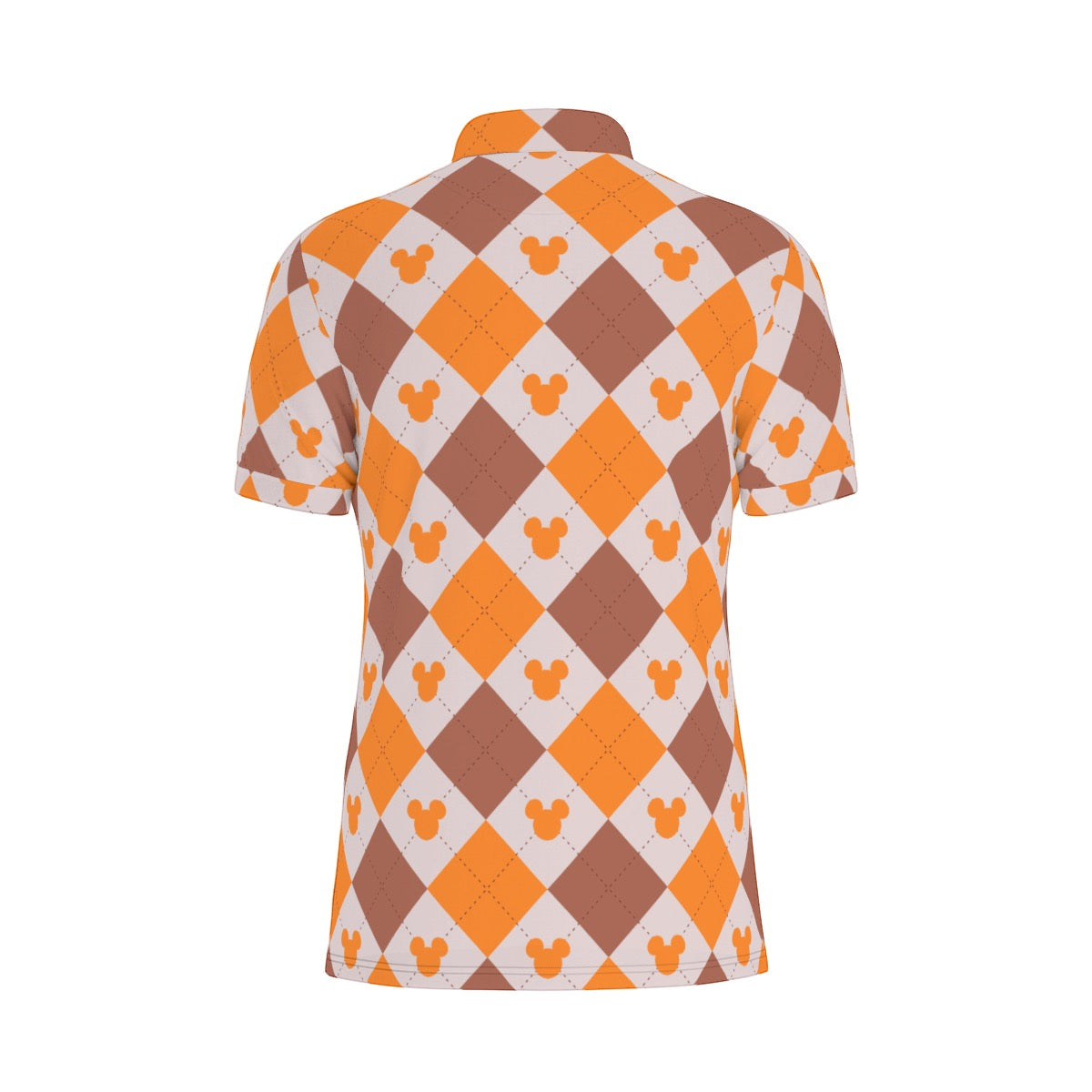 Fall Argyle MM Men's Stretch Collar Polo Shirt