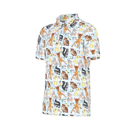 Forest Friends Men's Stretch Collar Polo Shirt