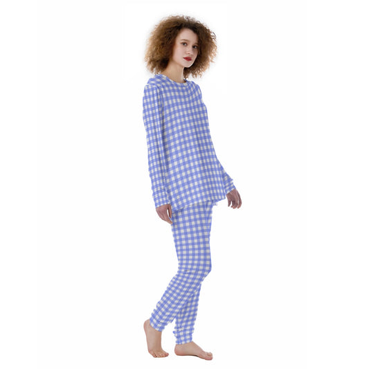 Bright Blue Gingham Women's Pajamas