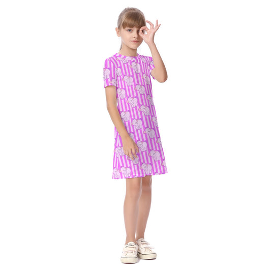 Striped Lumpy Kid's Short Sleeve Dress