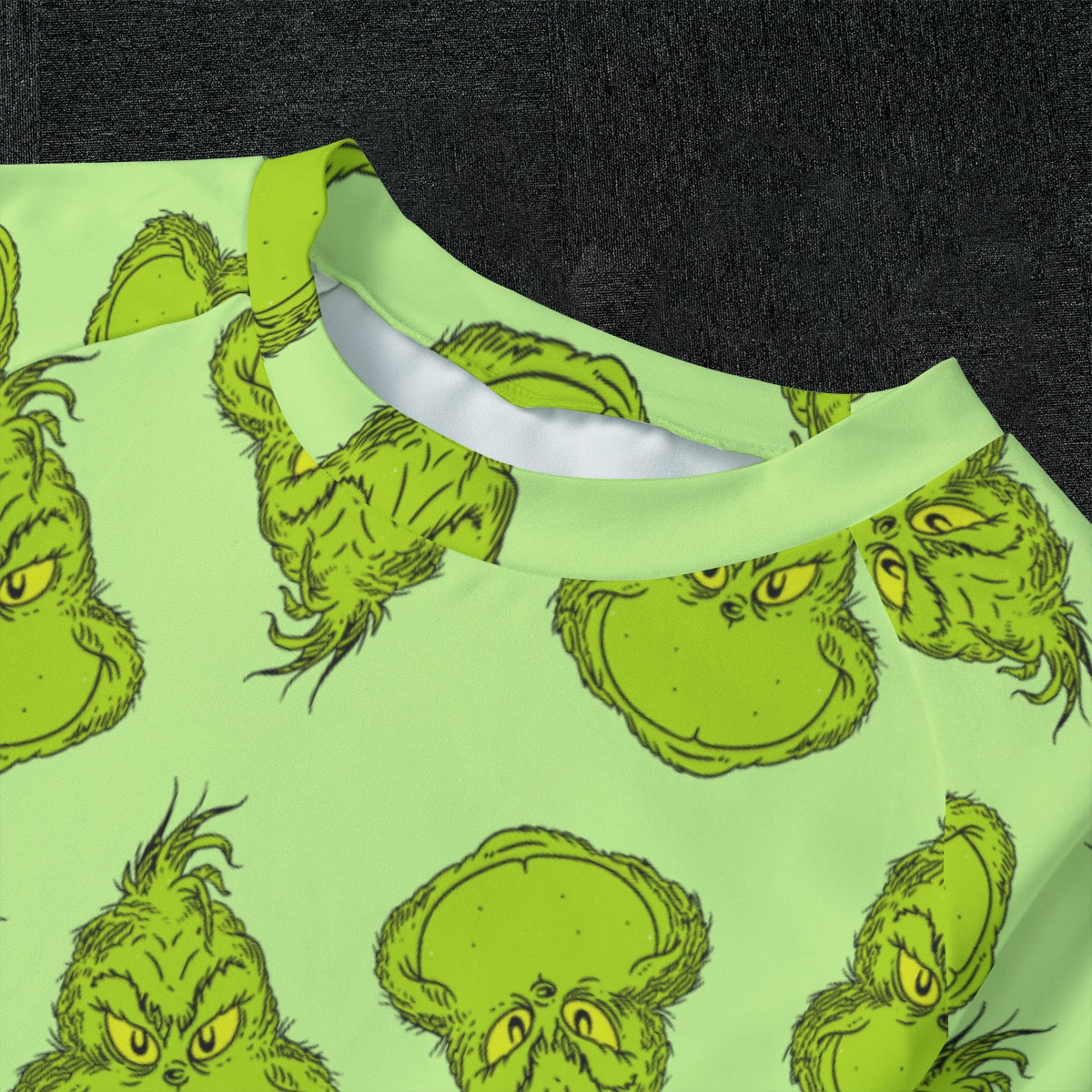 Mean One [green] Kid's Raglan Sleeve Pajama Set