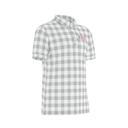 Ohio Gingham Men's Stretch Collar Polo Shirt