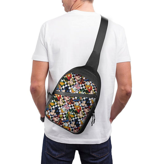 Checkered Friends chest bag