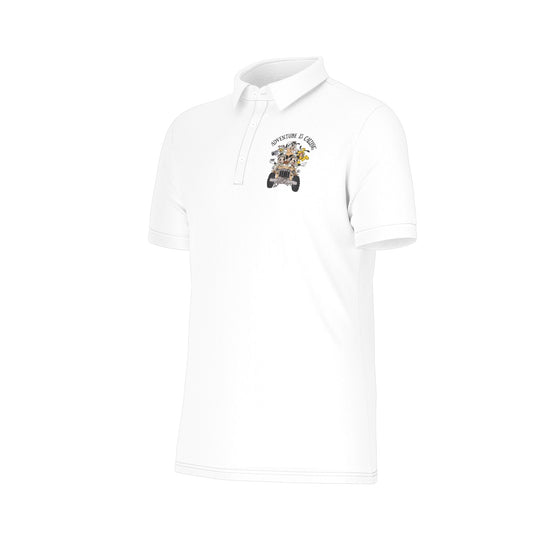 Adventure is Calling Safari Men's Stretch Collar Polo Shirt