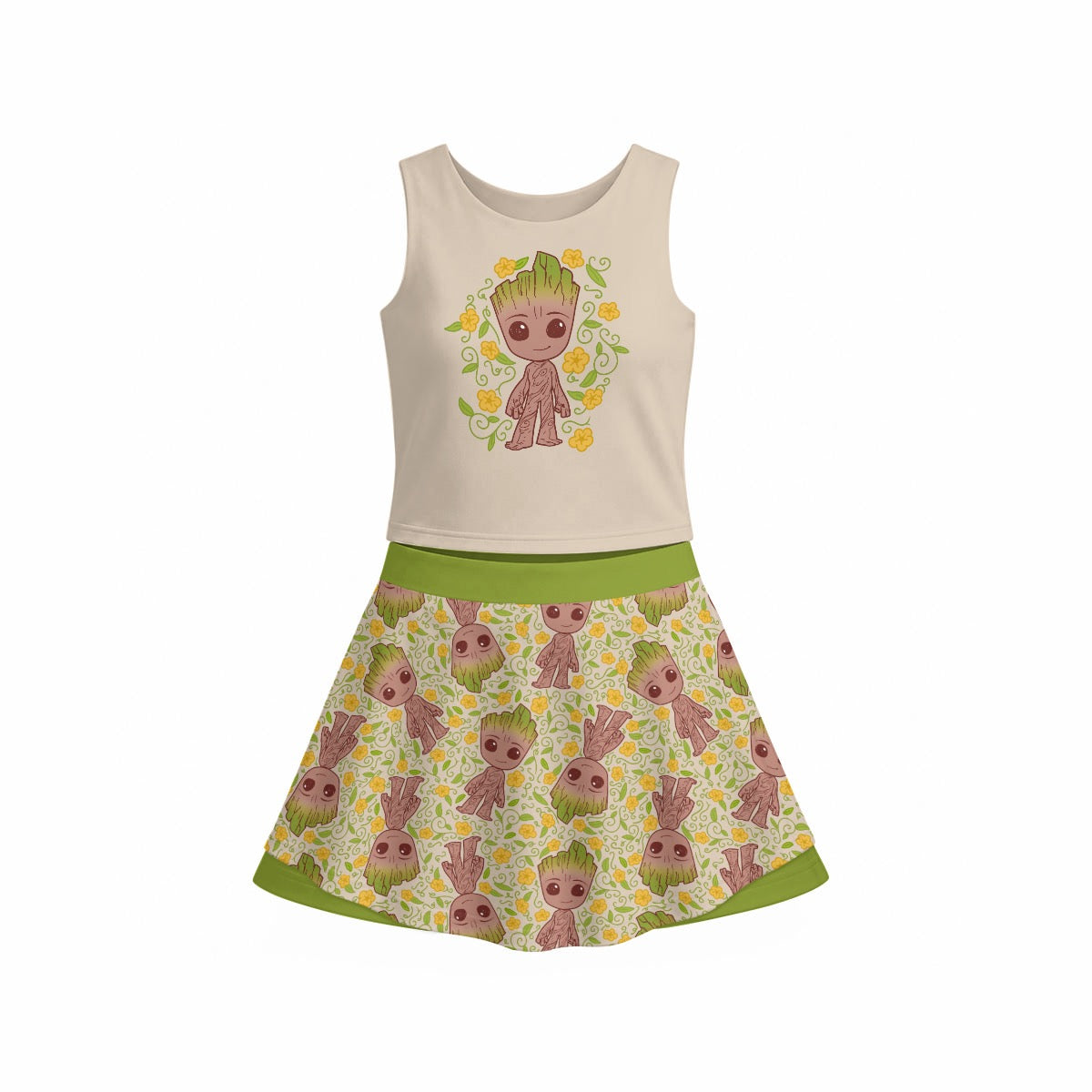 Baby Tree Girl's Sleeveless Sports Tank & Skort Set